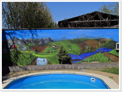 "Poollandschaft I" Wandgestaltung