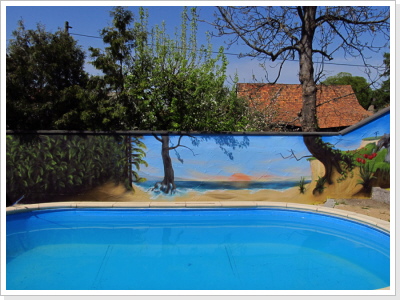 "Poollandschaft II" Wandgestaltung